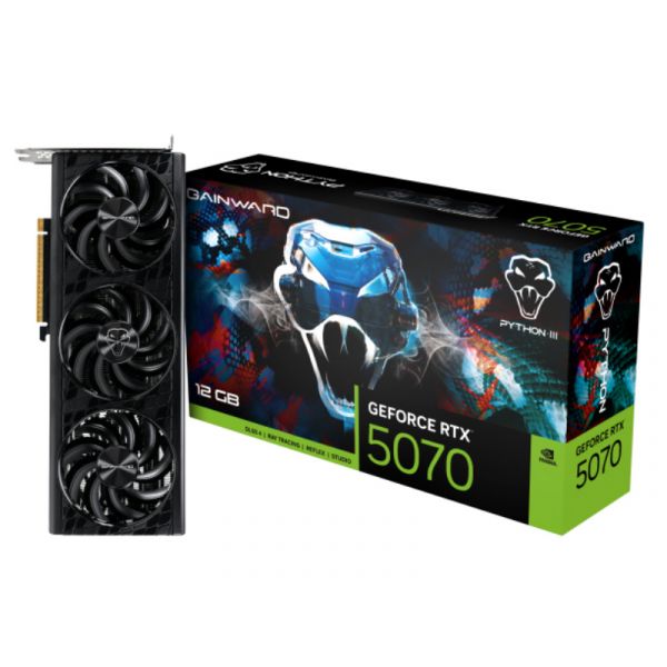 Gainward Videókártya GeForce RTX 5070 Python III 12GB (NE75070019K9-GB2050T)